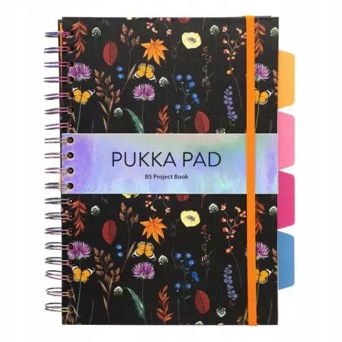 Kołobrulion Book Bloom. Kwiaty. Pukka Project. B5 linia. 100 kartek - tantis.pl