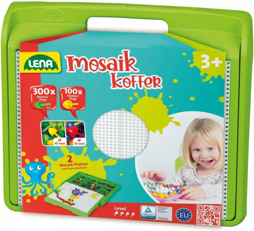 Mozaika dla dzieci w walizce, wtykana 400el - tantis.pl