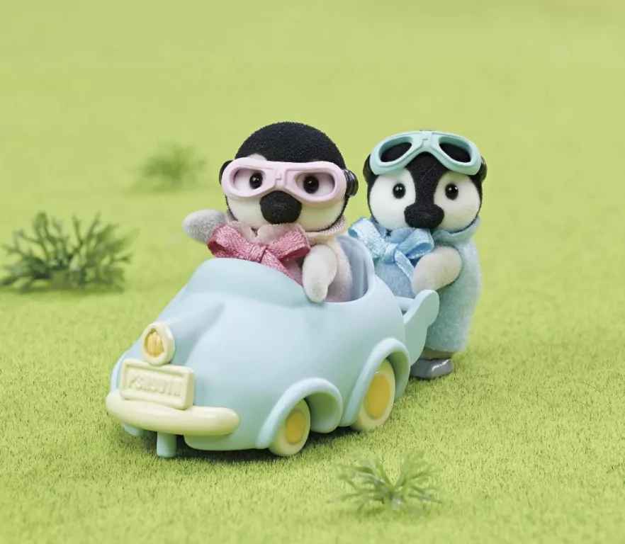 Rodzina pingwinów. Bliźniaki w samochodzie. Sylvanian Families - tantis.pl