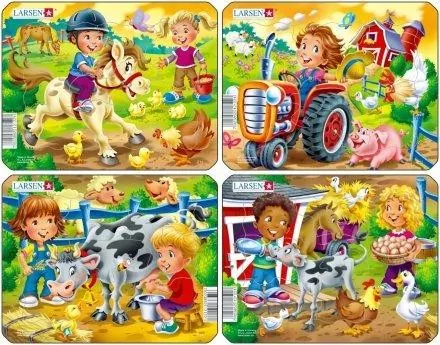 Układanka Larsen Mini Farmkids 8el - tantis.pl
