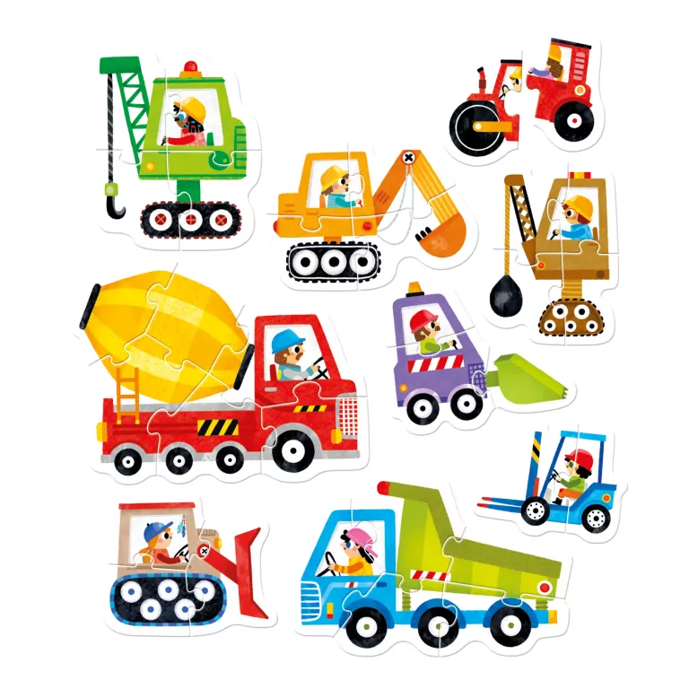 CzuCzu. Puzzle progresywne. Pojazdy na budowie 2+ - tantis.pl