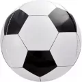 Balon foliowy Piłka biało-czarna 40.5cm - tantis.pl