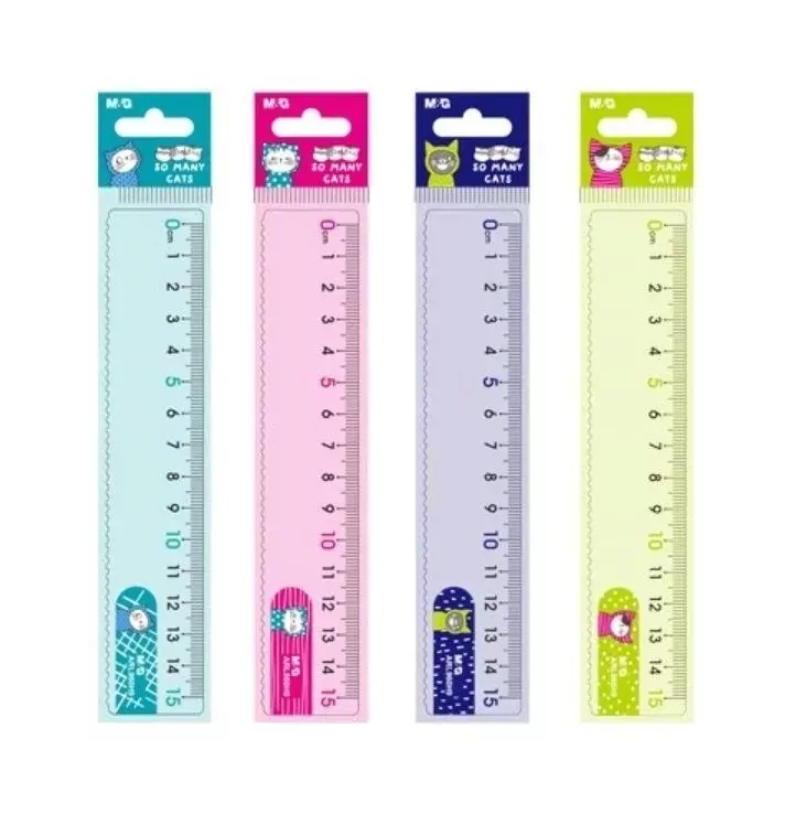 Linijka plastikowa 15cm So Many Cats mix M&G - tantis.pl