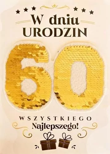 Karnet Urodziny 60 Cekiny - tantis.pl