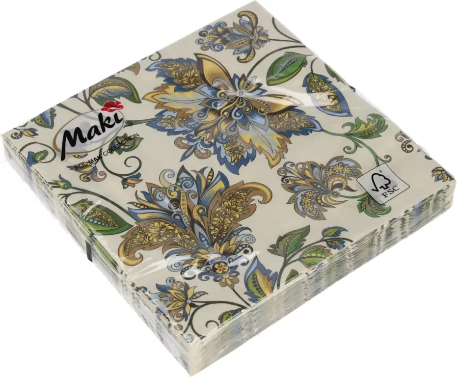 SERWETKA PAP 3W 330X330 KWIAT INDYJSK PM OP - tantis.pl