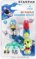 Gumka do mazania 3D puzzle 4 sztuki Space - tantis.pl