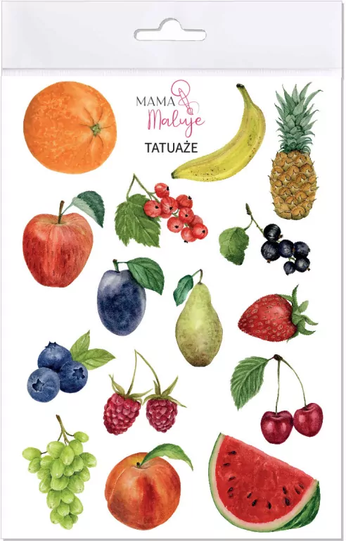 Tatuaże zmywalne Owoce - tantis.pl