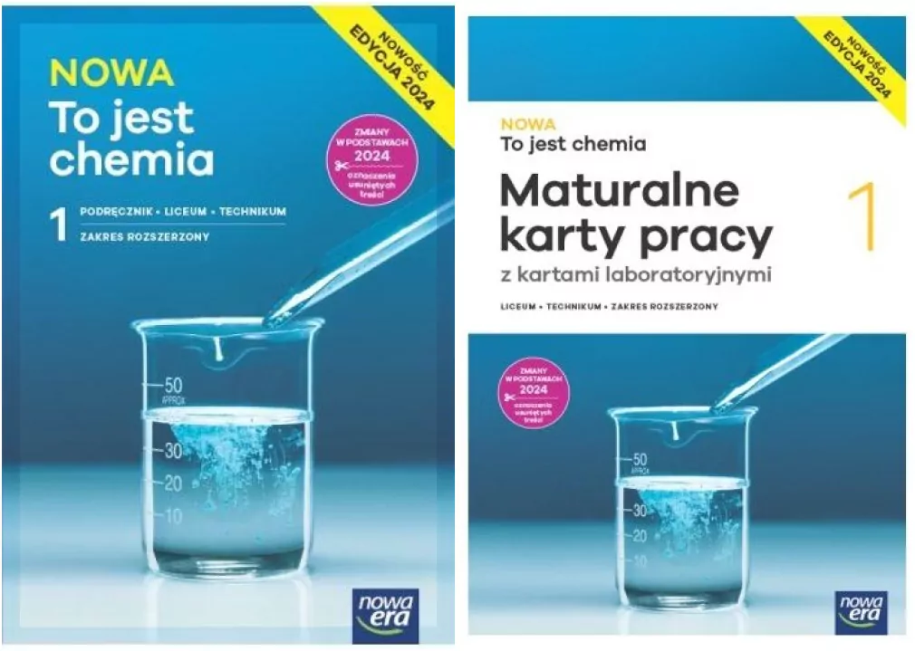 Pakiet: NOWA To jest chemia 1. Nowa edycja. Podręcznik + Karty pracy z kartami laboratoryjnymi do liceum i technikum. Zakres rozszerzony - tantis.pl