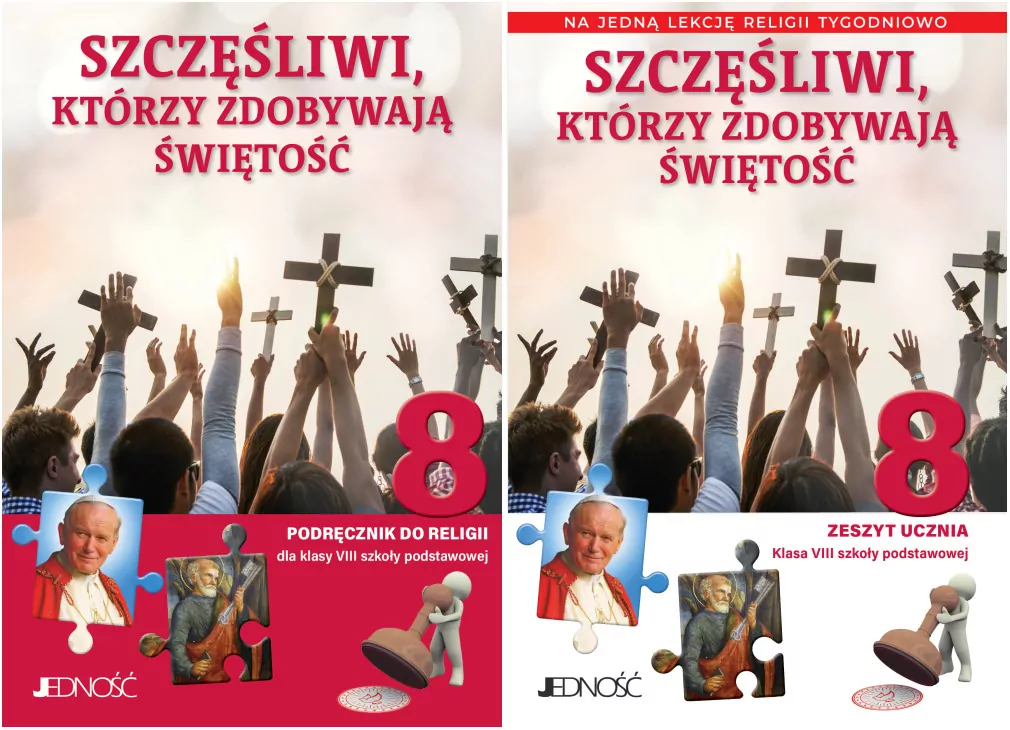 Pakiet: Szczęśliwi, którzy zdobywają świętość. Podręcznik/ Zeszyt ucznia. Klasa 8. Szkoła Podstawowa - tantis.pl