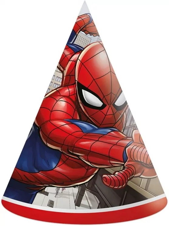 Czapeczki papierowe Spiderman Crime Fighter - tantis.pl