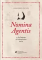 Nomina Agentis in the language of Shakespearean... - tantis.pl