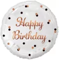 Balon foliowy B&C Happy Birthday biały 36cm - tantis.pl