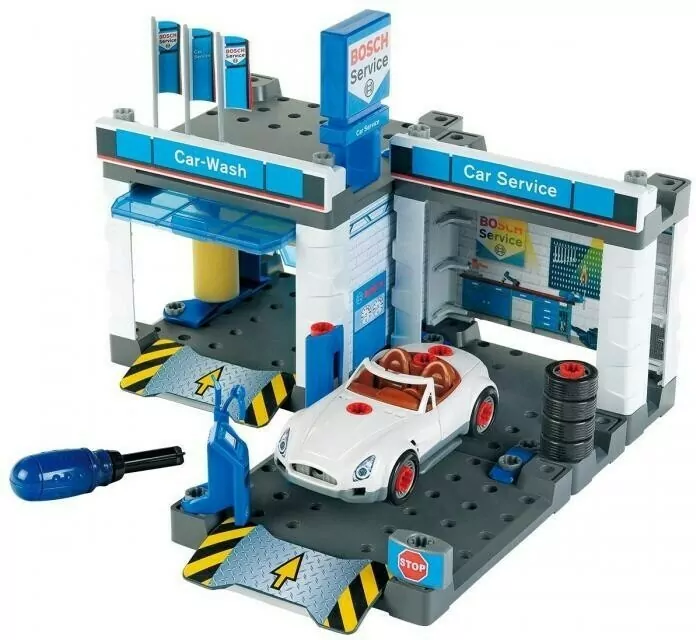 Stacja obsługi Bosch z myjnią i samochodem - tantis.pl