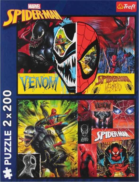 Puzzle 2x200 Dzień i noc Spidermana - tantis.pl