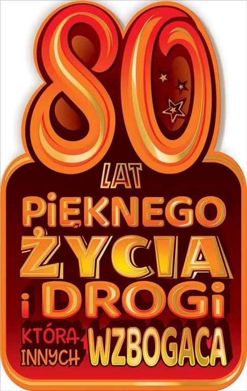 Kartka okolicznościowa Urodziny 80 - tantis.pl
