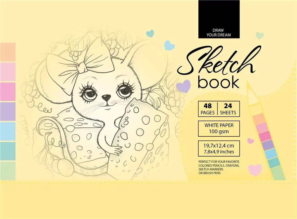 Sketchbook. Szkicownik 48 kartek. 197 x 124 mm - tantis.pl
