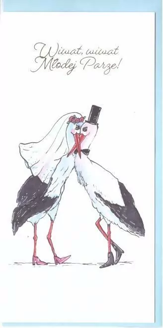 Karnet. Ślub. Bociany - tantis.pl