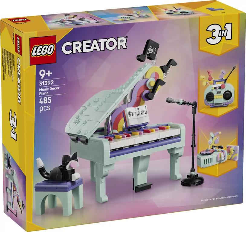 LEGO® Dekoracyjny fortepian z kotem 31392 - tantis.pl
