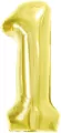 Balon foliowy B&C 1 Light gold 85cm - tantis.pl