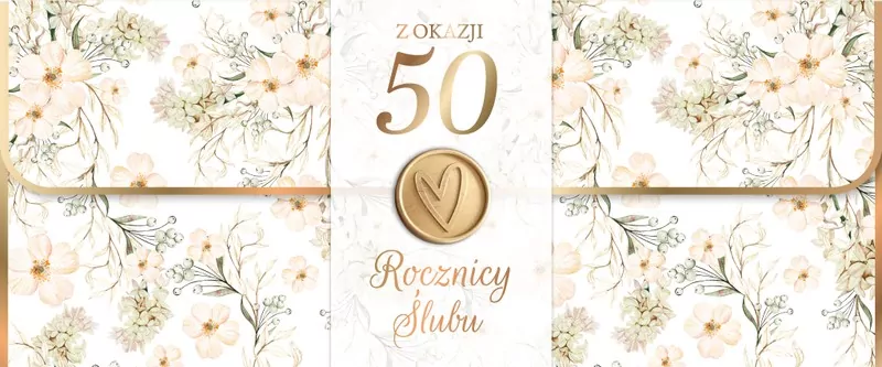 Karnet Rocznica Ślubu 50 - tantis.pl