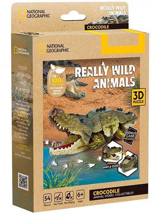 Puzzle 3D National Geographic Krokodyl 54el - tantis.pl
