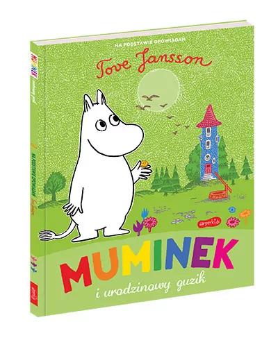 Muminek i urodzinowy guzik. Muminki - tantis.pl