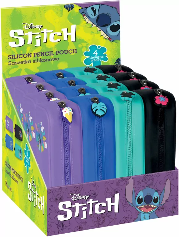 Saszetka silikonowa Disney Black Stitch zielona - tantis.pl
