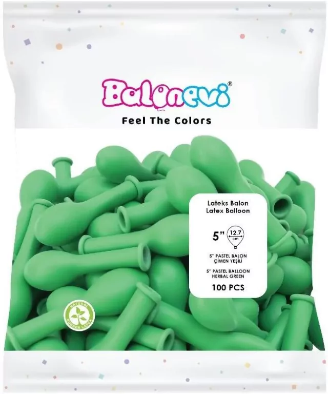 Balony lateksowe Pastel zielone 12cm - tantis.pl