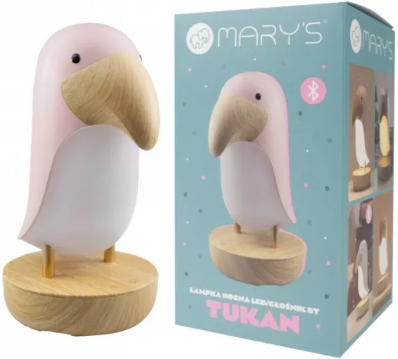 Lampka nocna LED. Tukan różowy - tantis.pl