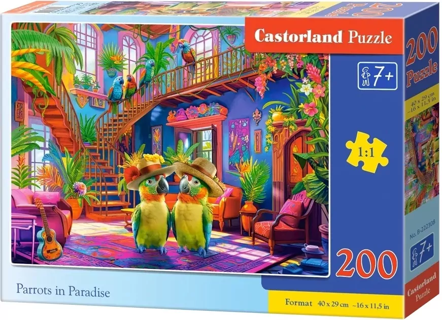 Castor. Puzzle 200. Parrots in Paradise - tantis.pl