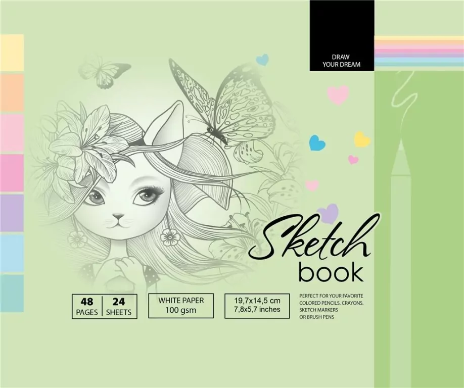 Sketchbook. Szkicownik 48 kartek. 197 x 145 mm - tantis.pl