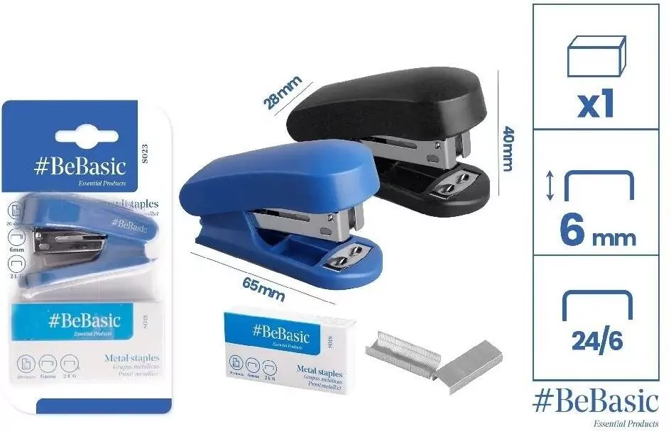 Zszywacz mini + zszywki 24/6 MIX - tantis.pl