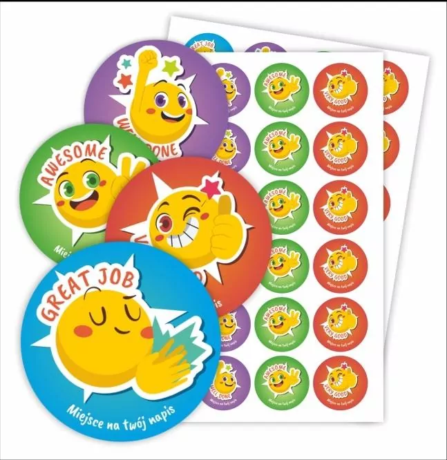 Naklejki motywacyjne - Angielskie emotki - tantis.pl