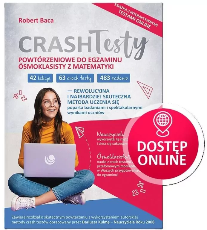 Crash Testy powtórzeniowe matem. egz. 8 kl+online - tantis.pl