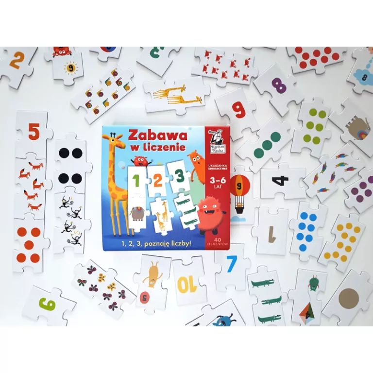 Zabawa w liczenie. Kapitan Nauka. Układanka edukacyjna 3-6 lat - tantis.pl