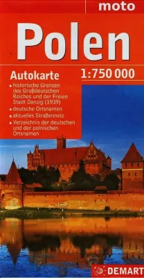 Polen mapa samochodowa 1: 750
