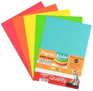 Papier kolorowy A4 5x100 arkuszy - tantis.pl
