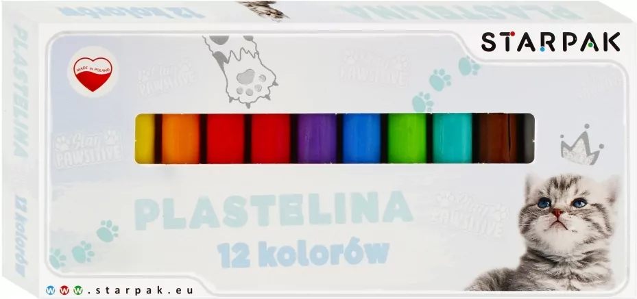 Plastelina 12 kolorów Cuties Kotki - tantis.pl
