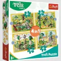 Puzzle 4w1. Wspólne zabawy Treflików. 34358 - tantis.pl