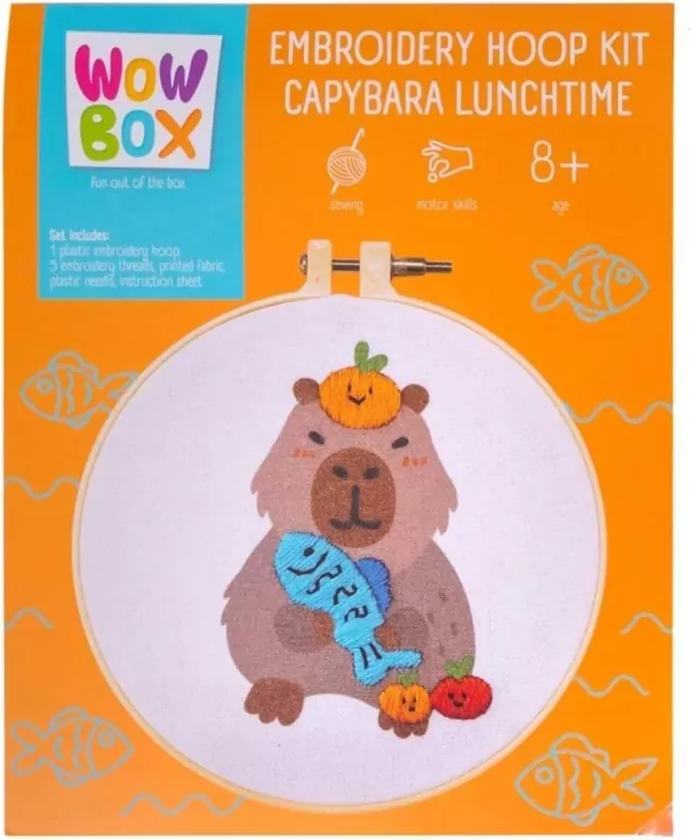 Wow Box Zestaw do haftowania Kapibara Lunch Time - tantis.pl