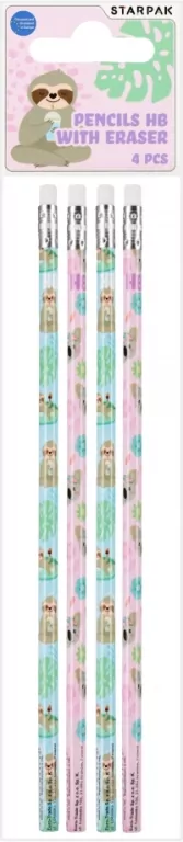 Ołówek z gumką HB Koala 4 sztuki - tantis.pl