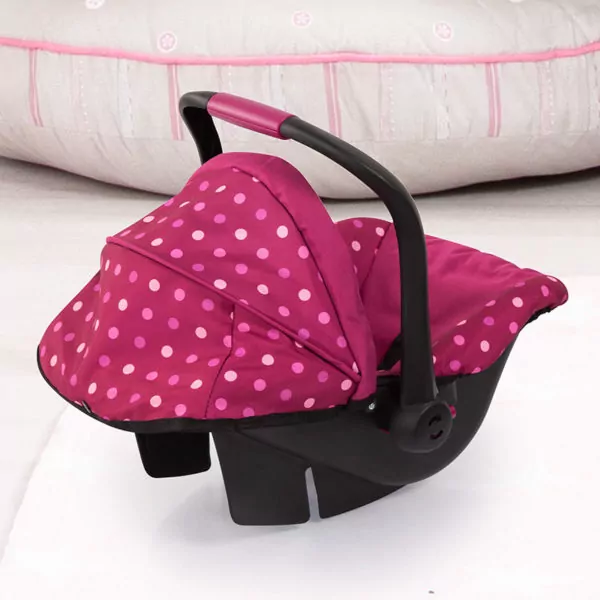 Fotelik samochodowy dla lalek z baldachimem. Deluxe - tantis.pl