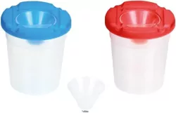 Kubek do płukania pędzli z blokadą wylania 9x8cm