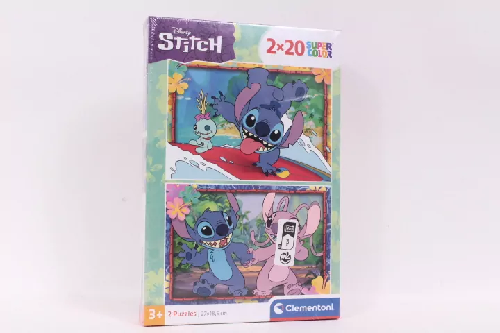 Clementoni. Puzzle 2x20. Super Kolor. Stitch - tantis.pl