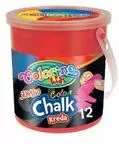 Kreda kolorowa Jumbo Colorino Kids wiaderko 12 sztuk mix - tantis.pl