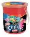Kreda kolorowa Jumbo Colorino Kids wiaderko 12 sztuk mix - tantis.pl