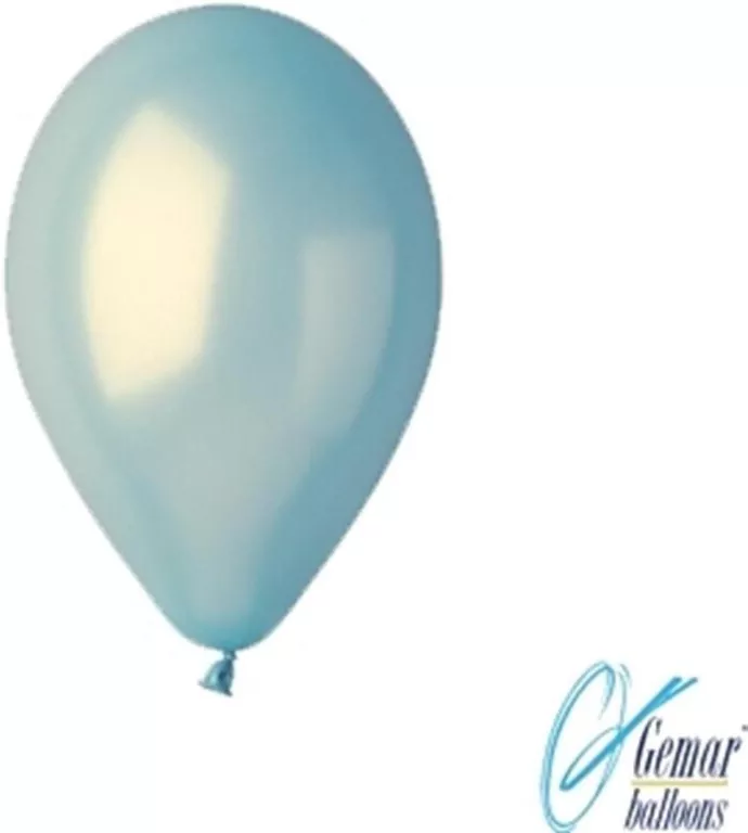 Balony metaliczne. Błękitne 25cm - tantis.pl