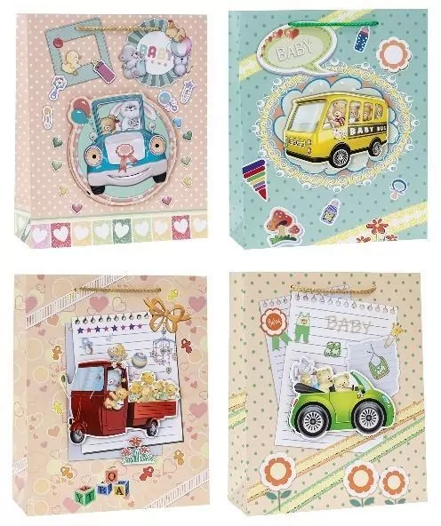 Torebka ozdobna pop-up 18x23x8cm mix ROZETTE - tantis.pl