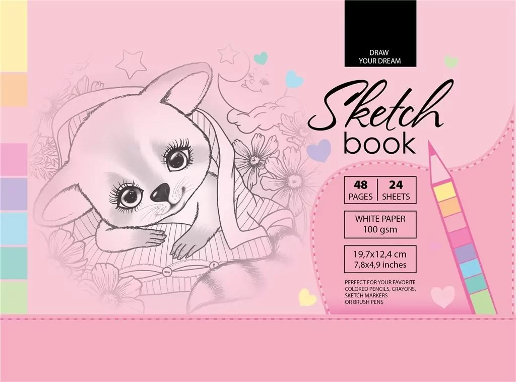 Sketchbook. Szkicownik 48 kartek. 197 x 124 mm - tantis.pl