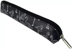 Piórnik mini Flamingi B&W